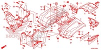 REAR FENDER for Honda FOURTRAX 420 RANCHER 4X4 Manual Shift RED 2014