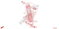 REAR SHOCK ABSORBER (2) for Honda FOURTRAX 500 FOREMAN 4X4 Electric Shift, Power Steering Red 2014