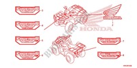 STICKERS for Honda FOURTRAX 500 FOREMAN 4X4 Electric Shift, Power Steering Red 2014