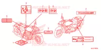CAUTION LABEL (VT750CS/C2B/C2S/C) for Honda SHADOW VT 750 SPIRIT S 2014
