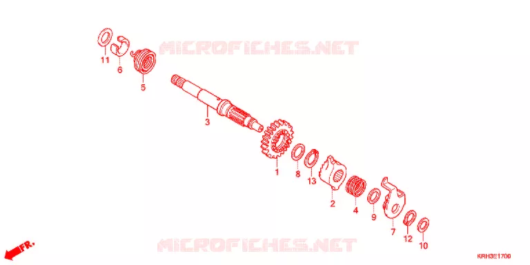KICKSTARTER AXLE Honda MOTO 125 XR 2011  XR125LEKB