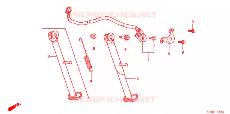 SIDE STAND Honda MOTO 250 XR 2004  XR250LS3
