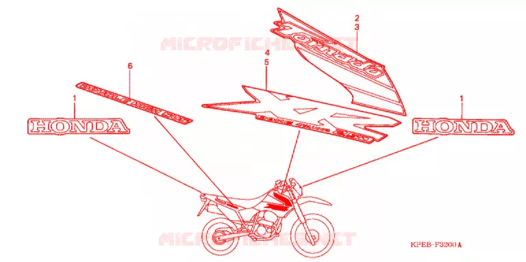 STICKERS Honda MOTO 250 XR 2003  XR250LS3