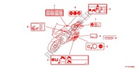 CAUTION LABEL (SAUF KO, 2KO) for Honda CBR 125 TRICOLORE 2012