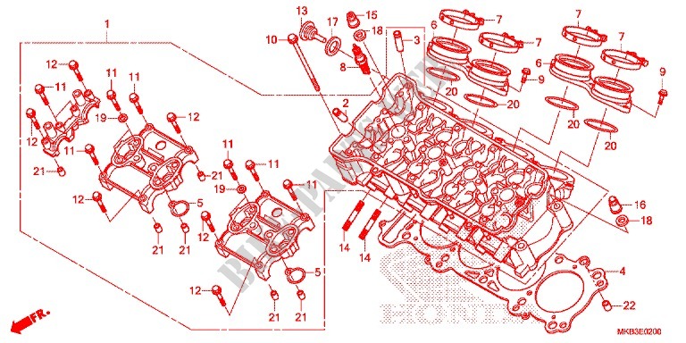 CYLINDER   HEAD for Honda CBR 1000 SP ABS REPSOL 2015