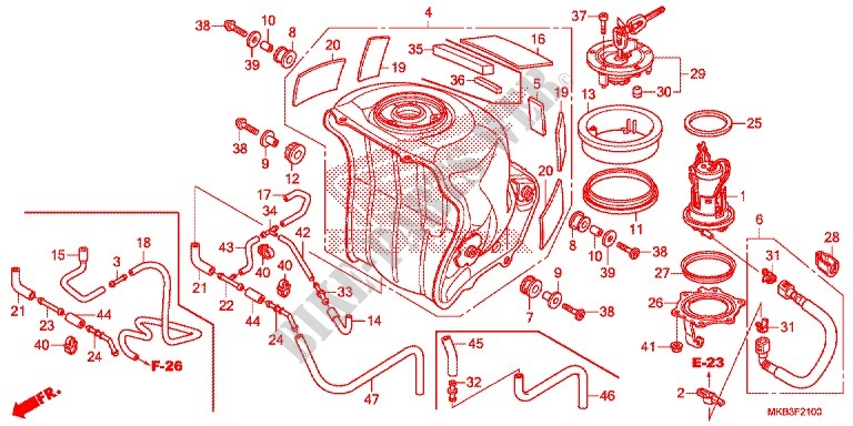 FUEL PUMP for Honda CBR 1000 SP ABS REPSOL 2015