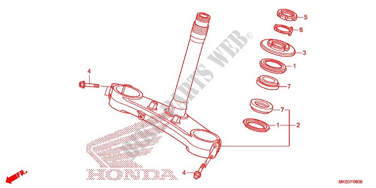 STEERING STEM for Honda CBR 1000 SP ABS REPSOL 2015