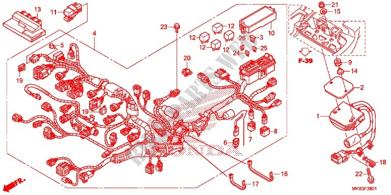 WIRE HARNESS for Honda CBR 1000 SP ABS REPSOL 2015