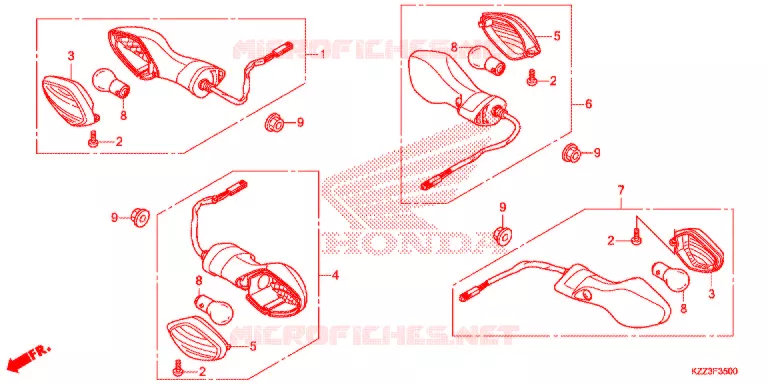 INDICATOR (2) Honda MOTO 250 CRF 2016  CRF250LF