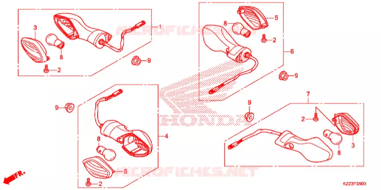 INDICATOR (2) Honda MOTO 250 CRF 2015  CRF250LF