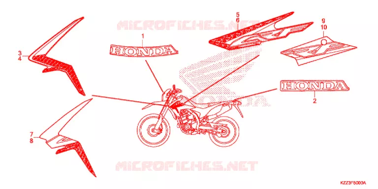 STICKERS (CRF250L) Honda MOTO 250 CRF 2015  CRF250LF