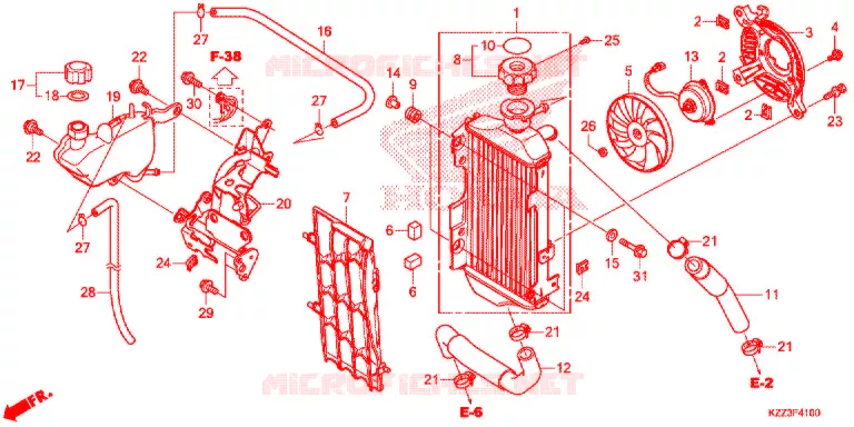 RADIATOR Honda MOTO 250 CRF 2015  CRF250LF