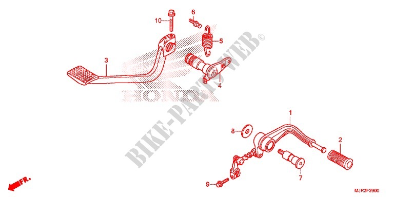 MAIN STAND   BRAKE PEDAL for Honda GOLD WING 1800 F6C 2015