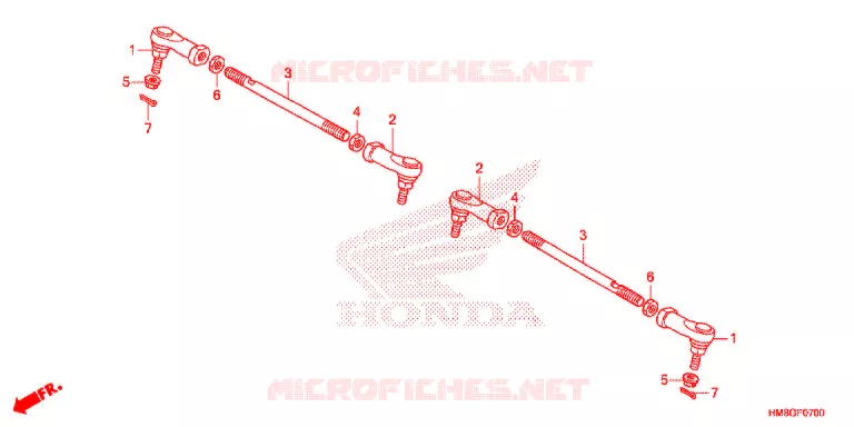 TIE ROD Honda ATV 250 FOURTRAX 2015  TRX250TME