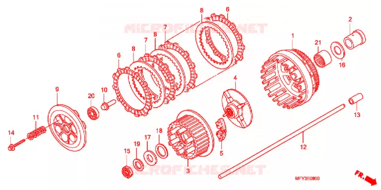 CLUTCH Honda MOTO 1300 VT 2012  VT1300CRAC