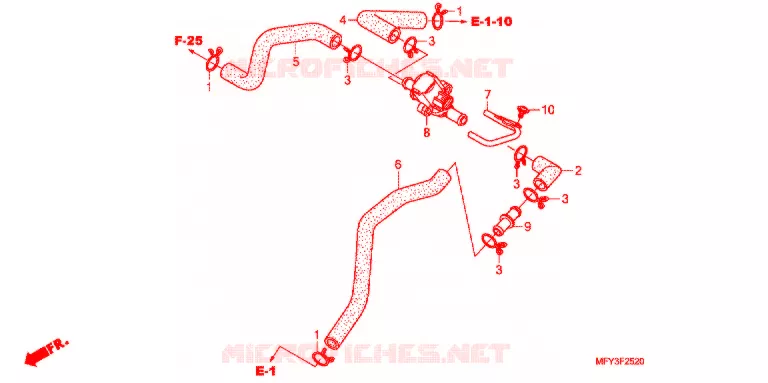 AIR INJECTION CONTROL VALVE Honda MOTO 1300 VT 2012  VT1300CRC