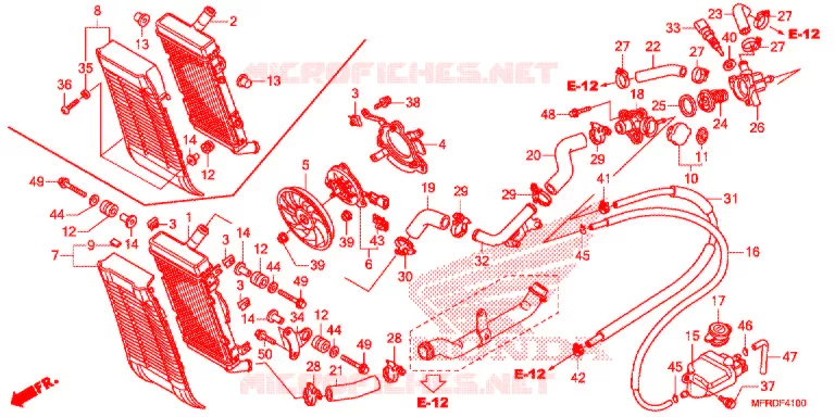 RADIATOR Honda MOTO 1300 VT 2016  VT1300CXAF