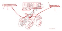 STICKERS for Honda FOURTRAX 200 1991