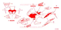 STICKERS (3) for Honda CBR 125 REPSOL 2013