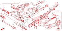 SWINGARM   CHAIN CASE for Honda CBR 600 RR ABS HRC TRICOLOR 2014