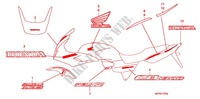 STICKERS (CB1300SA 3ED,3F,8E) for Honda CB 1300 ABS, TETE DE FOURCHE 2012