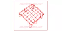 RUBBER NET BLACK for Honda CB 1300 SUPER FOUR 2009