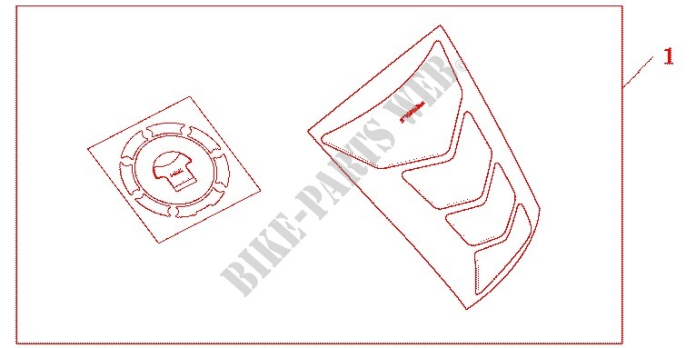 TANKPAD   FUEL LID COVER for Honda CB 1300 SUPER FOUR ABS 2009