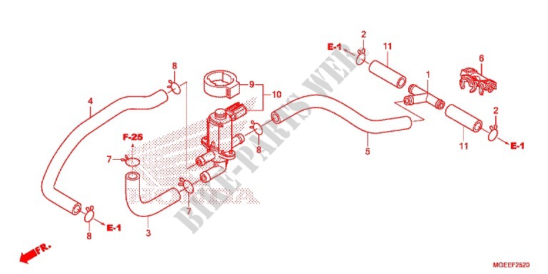 AIR INJECTION CONTROL VALVE for Honda VFR 1200 F 2015