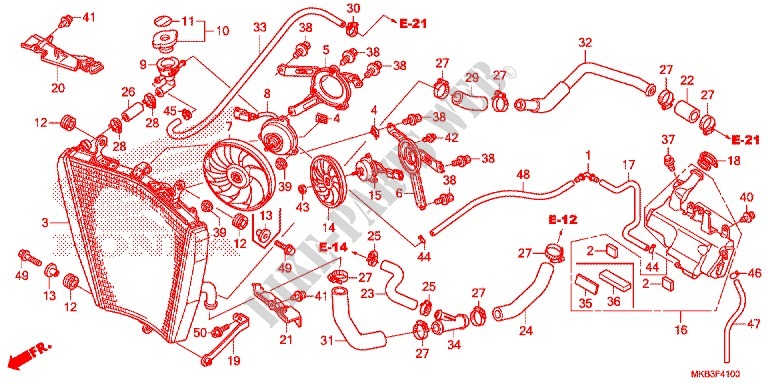RADIATOR for Honda CBR 1000 RR FIREBLADE CABS TRICOLORE 2015