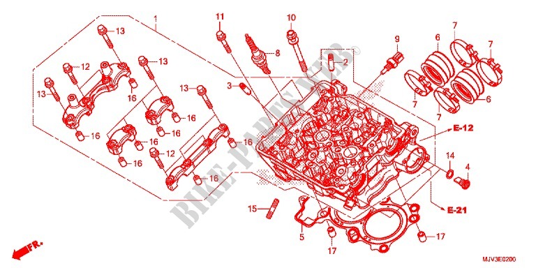 CYLINDER   HEAD for Honda CBR 500 R ABS TRICOLORE 2015
