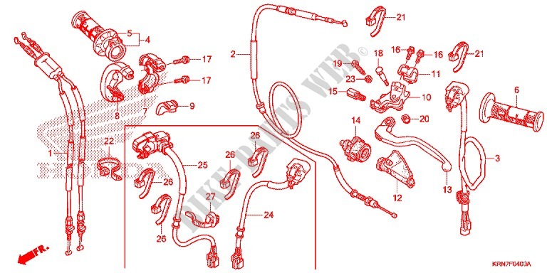 LEVER   SWITCH   CABLE (1) for Honda CRF 250 R 2016