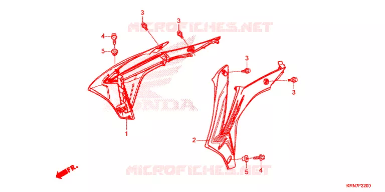 RADIATOR SIDE PANELS Honda MOTO 250 CRF 2018  CRF250RG