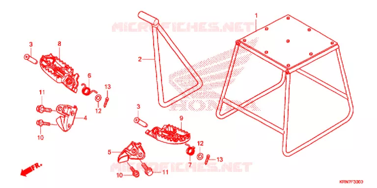 STAND - FOOT REST Honda MOTO 250 CRF 2017  CRF250RG
