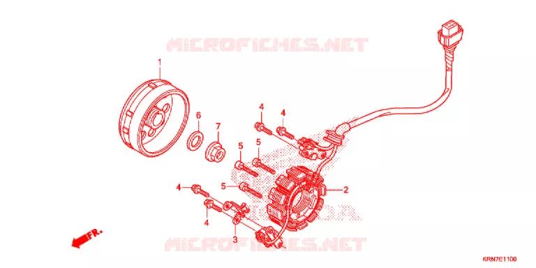 LEFT CRANKCASE COVER - ALTERNATOR (2) Honda MOTO 250 CRF 2016  CRF250RG