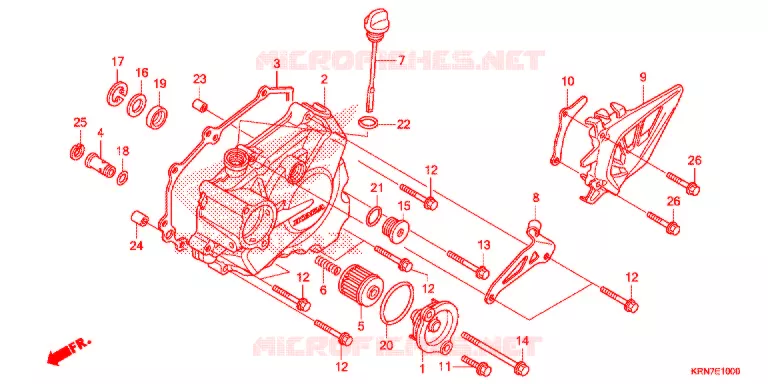 LEFT HAND CRANKCASE COVER Honda MOTO 250 CRF 2016  CRF250RG