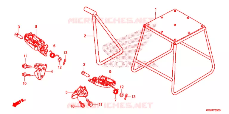 STAND - FOOT REST Honda MOTO 250 CRF 2016  CRF250RG