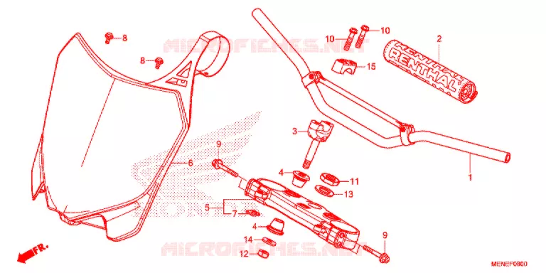 HANDLE PIPE/TOP BRIDGE (2) Honda MOTO 450 CRF 2018  CRF450RG