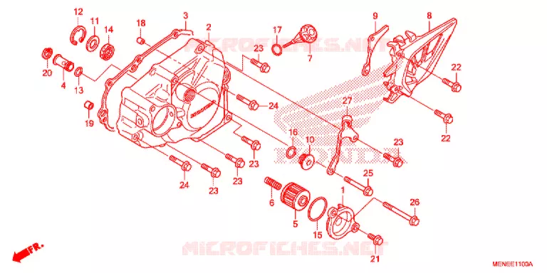 LEFT CRANKCASE COVER - ALTERNATOR (2) Honda MOTO 450 CRF 2017  CRF450RG