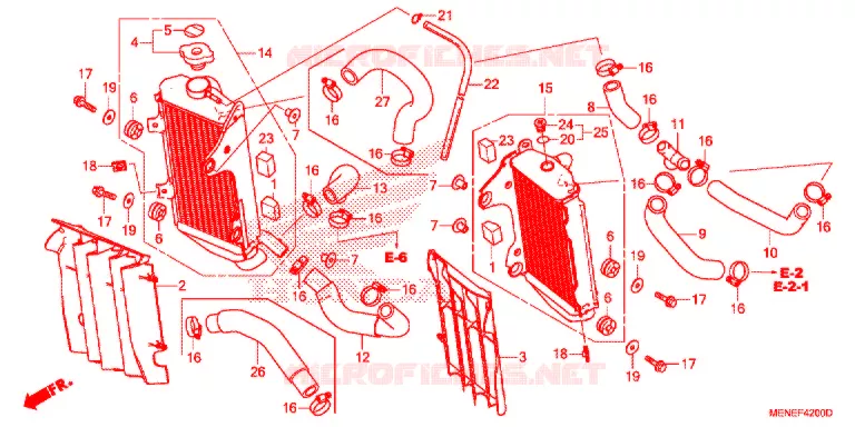 RADIATOR Honda MOTO 450 CRF 2018  CRF450RG