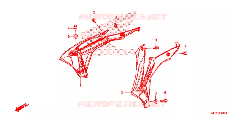 RADIATOR SIDE PANELS Honda MOTO 450 CRF 2018  CRF450RG