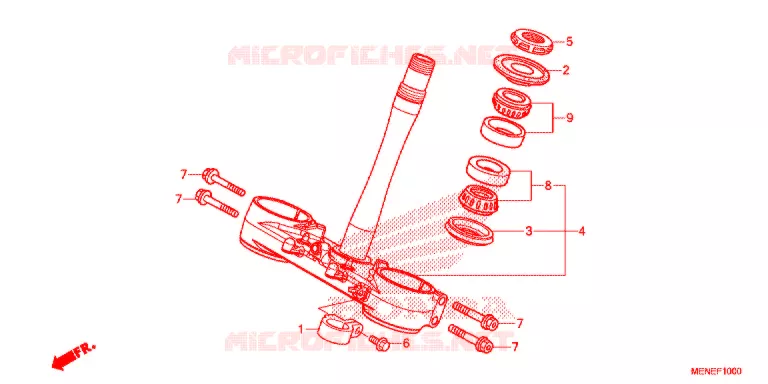 STEERING STEM Honda MOTO 450 CRF 2017  CRF450RG