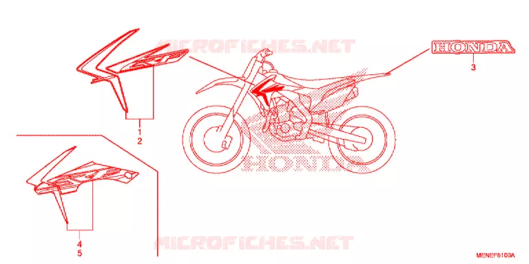 STICKERS (1) Honda MOTO 450 CRF 2017  CRF450RG