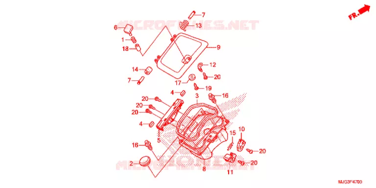MESH INNER RACK  SG Honda MOTO 1800 GOLD-WING 2017  GL1800BF