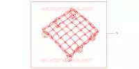 RUBBER NET BLACK for Honda CBR 250 R ABS BLACK 2012