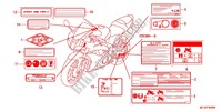 CAUTION LABEL (1) for Honda CBR 600 R ABS VERMELHO 2012