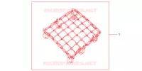 RUBBER NET BLACK for Honda CBR 600 R ABS VERMELHO 2012