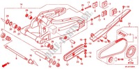 SWINGARM   CHAIN CASE for Honda CBR 600 R ABS VERMELHO 2012