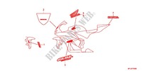 STICKERS (1) for Honda CBR 600 R ABS PRETO 2012