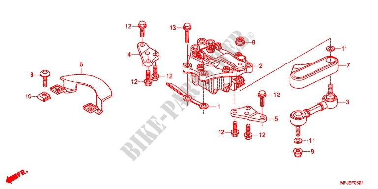 STEERING DAMPER for Honda CBR 600 R ABS PRETO 2012