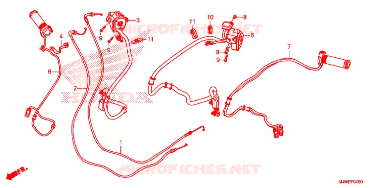 LEVER - SWITCH - CABLE (2) Honda MOTO 800 CROSSRUNNER 2017  VFR800XF